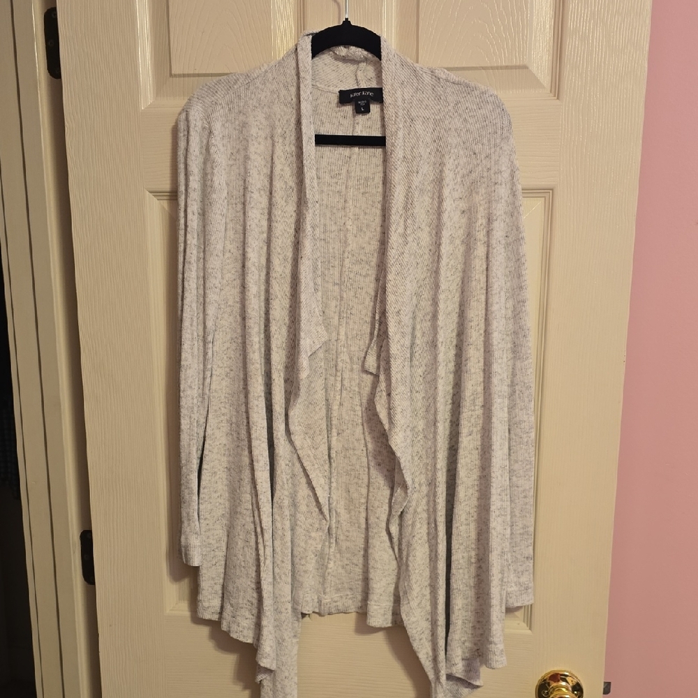 Karen Kane Light Gray Draped Cardigan